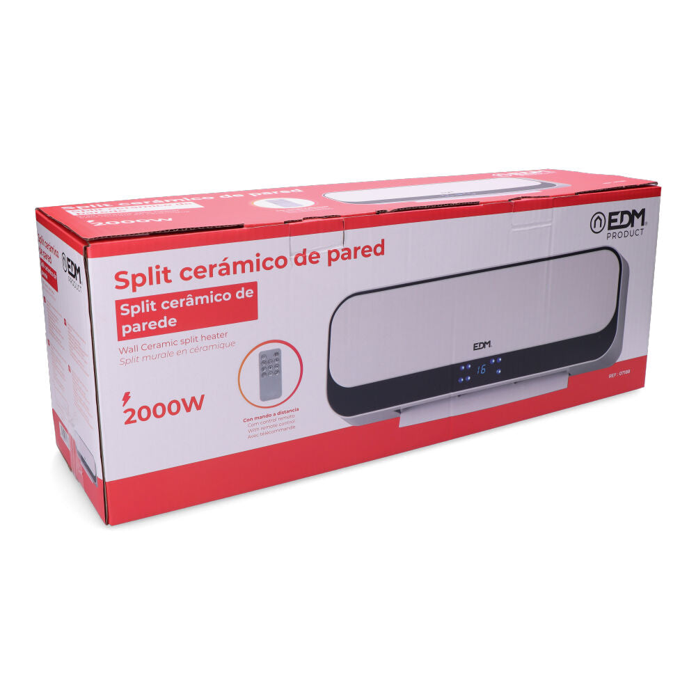 CALEFACTOR SPLIT CERÁMICO 1000 - 2000 W, CON MANDO DISTANCIA