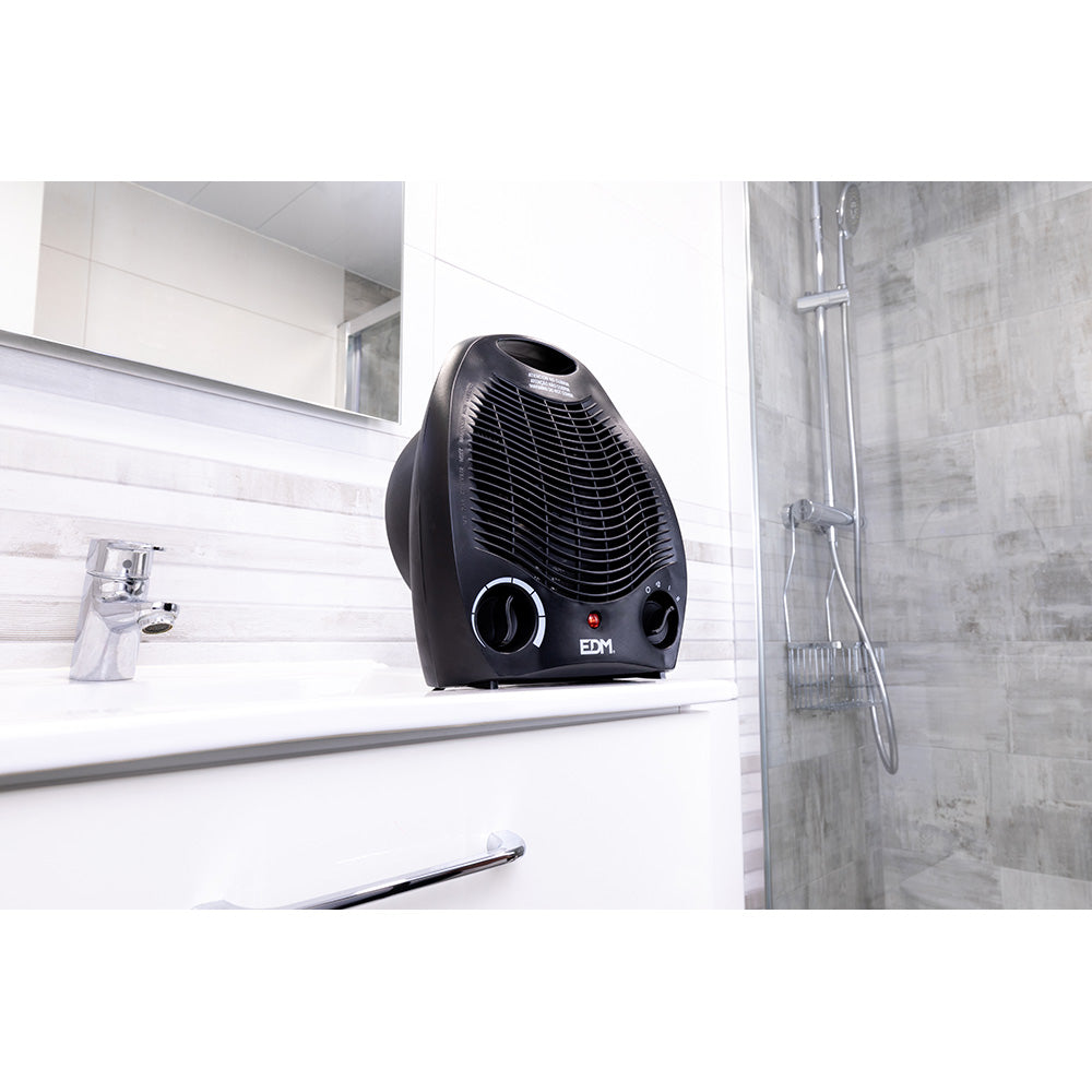 CALEFACTOR COMPACTO 1000 - 2000 W NEGRO