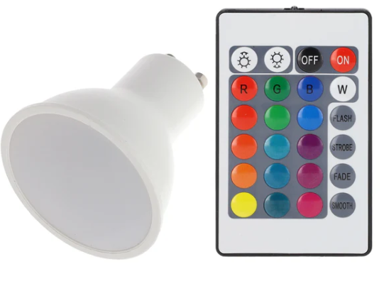 Bombilla LED Inteligente WiFi + Bluetooth GU10 GSC CCT Regulable Compatible Alexa y Google y opción con mando.