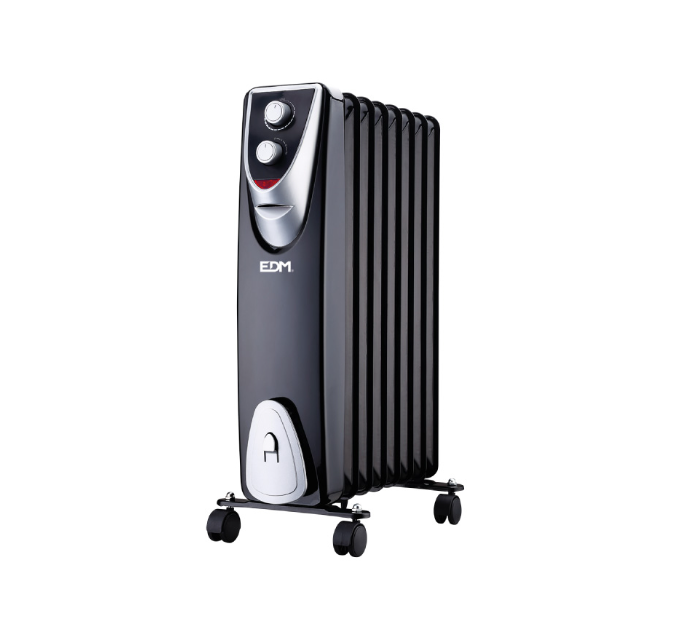 RADIADOR SIN ACEITE 500 / 1000 / 1500 W CON 8 ELEMENTOS MODELO BLACK EDITION