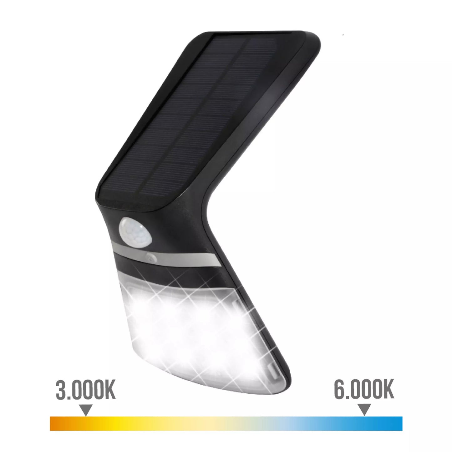 Lámpara Solar LED con Sensor de Movimiento – Luz Exterior 3000K a 6000K