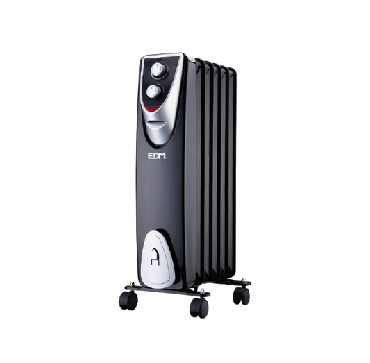 RADIADOR SIN ACEITE 400 / 600 / 1000 W CON 6 ELEMENTOS MODELO BLACK EDITION