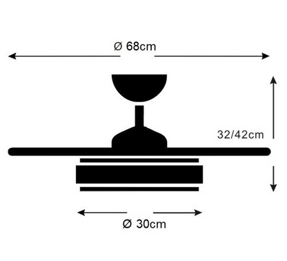 VENTILADOR TECHO MELODY XS