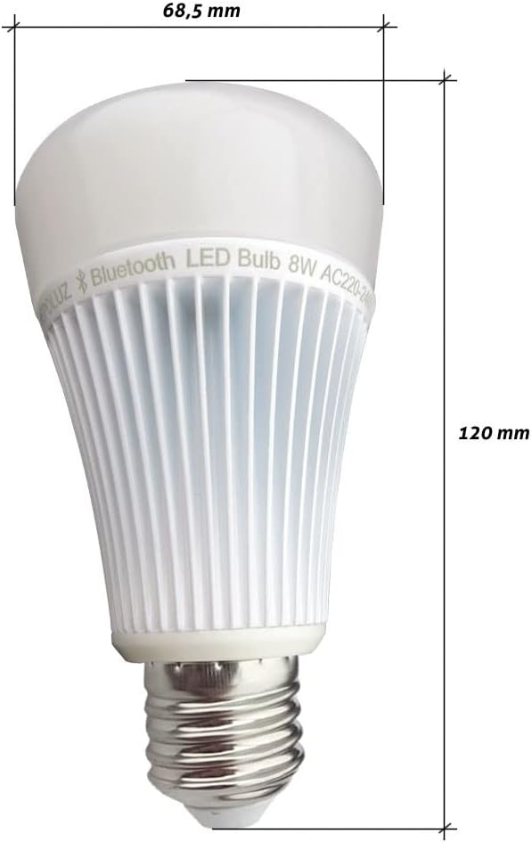 Bombilla LED Inteligente RGB 8W con Bluetooth – 550LM Regulable desde App