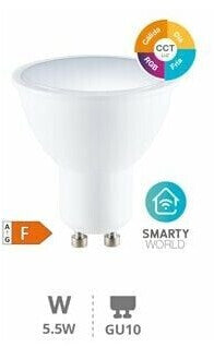 Bombilla LED Inteligente WiFi + Bluetooth GU10 GSC CCT Regulable Compatible Alexa y Google y opción con mando.