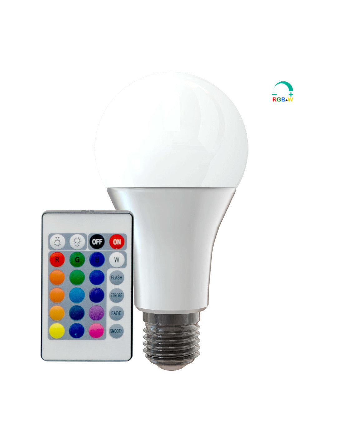 Bombilla LED CCT y RGB E27 GSC con Mando a Distancia Regulable