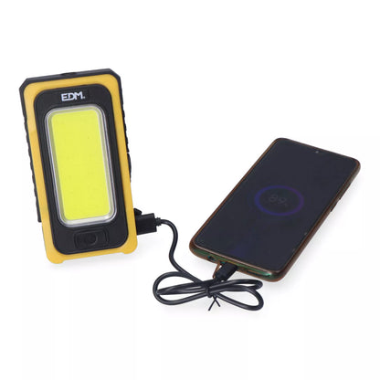 Linterna LED Solar Multifunción EDM – Luz de Trabajo y Emergencia Recargable
