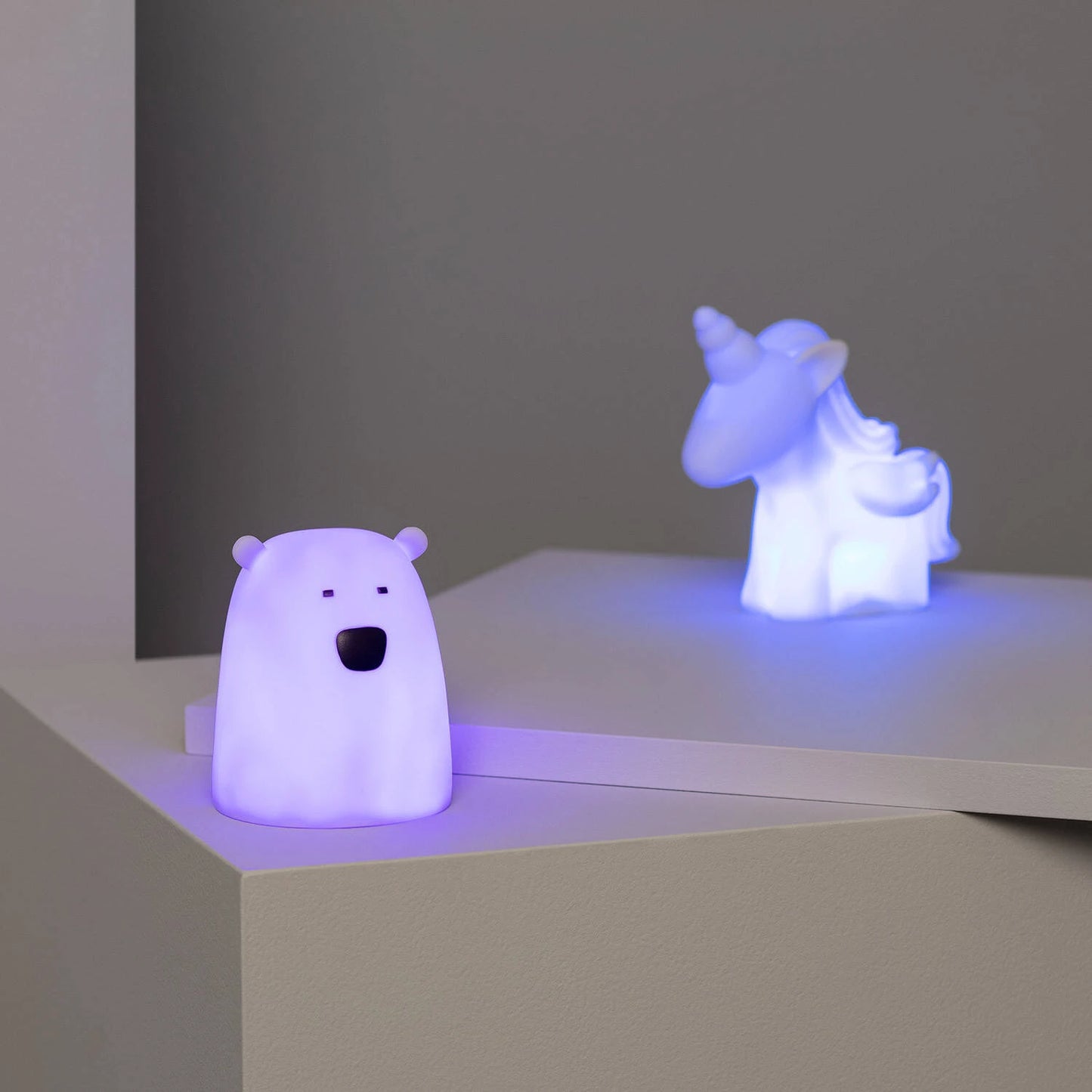 Lámpara Quitamiedos Infantil Oso y Unicornio LED Multicolor